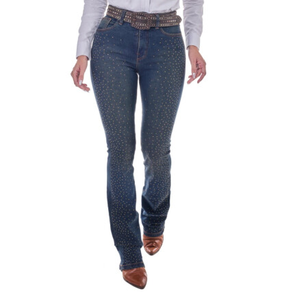 Calça Radade Lycra Gold Strass Dourado