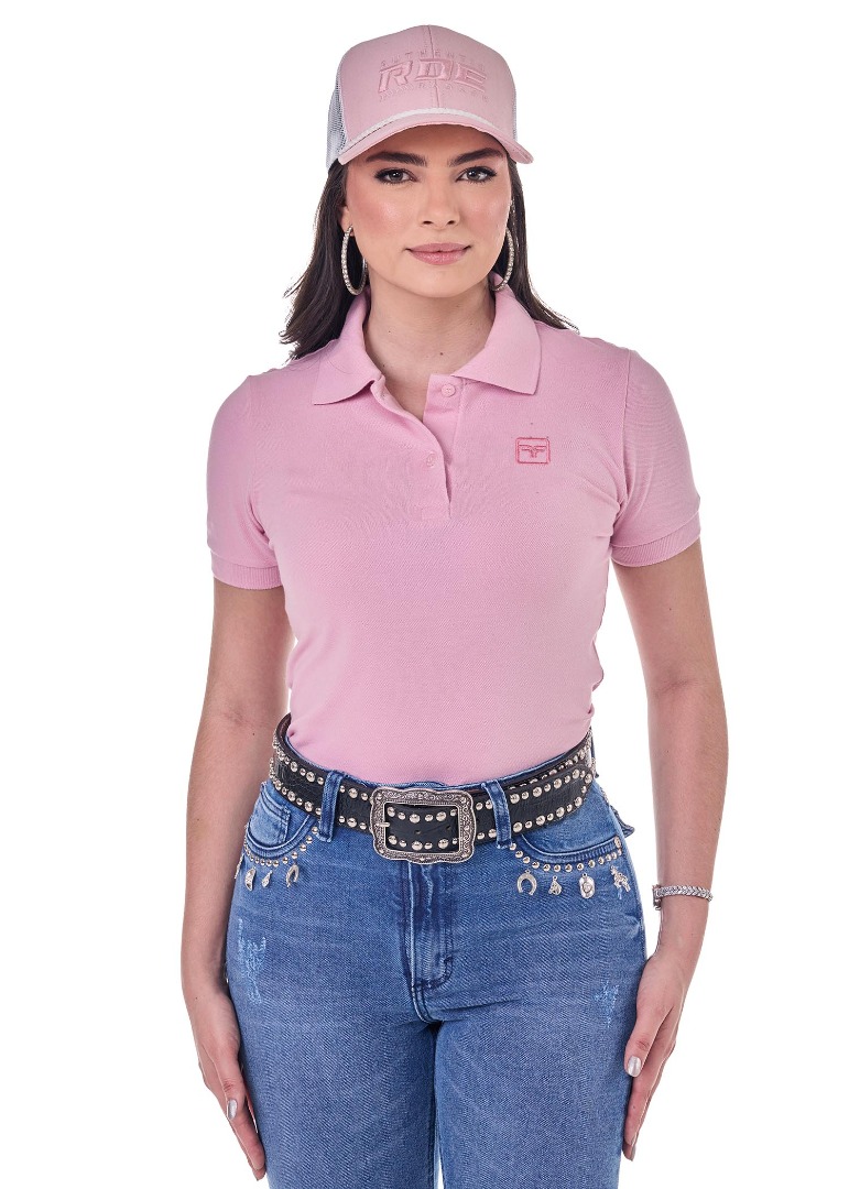 Polo Feminina Radade Lisa cor Rosa - 2065
