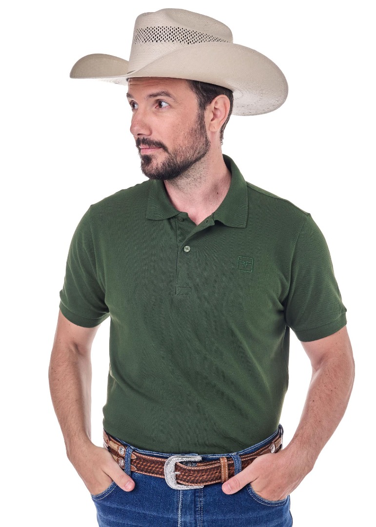 Polo Masculina Radade Lisa cor Verde - 2044