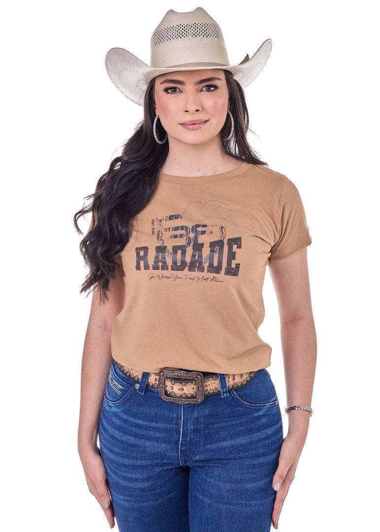 Camiseta Baby Look Radade cor Caramelo - 2088