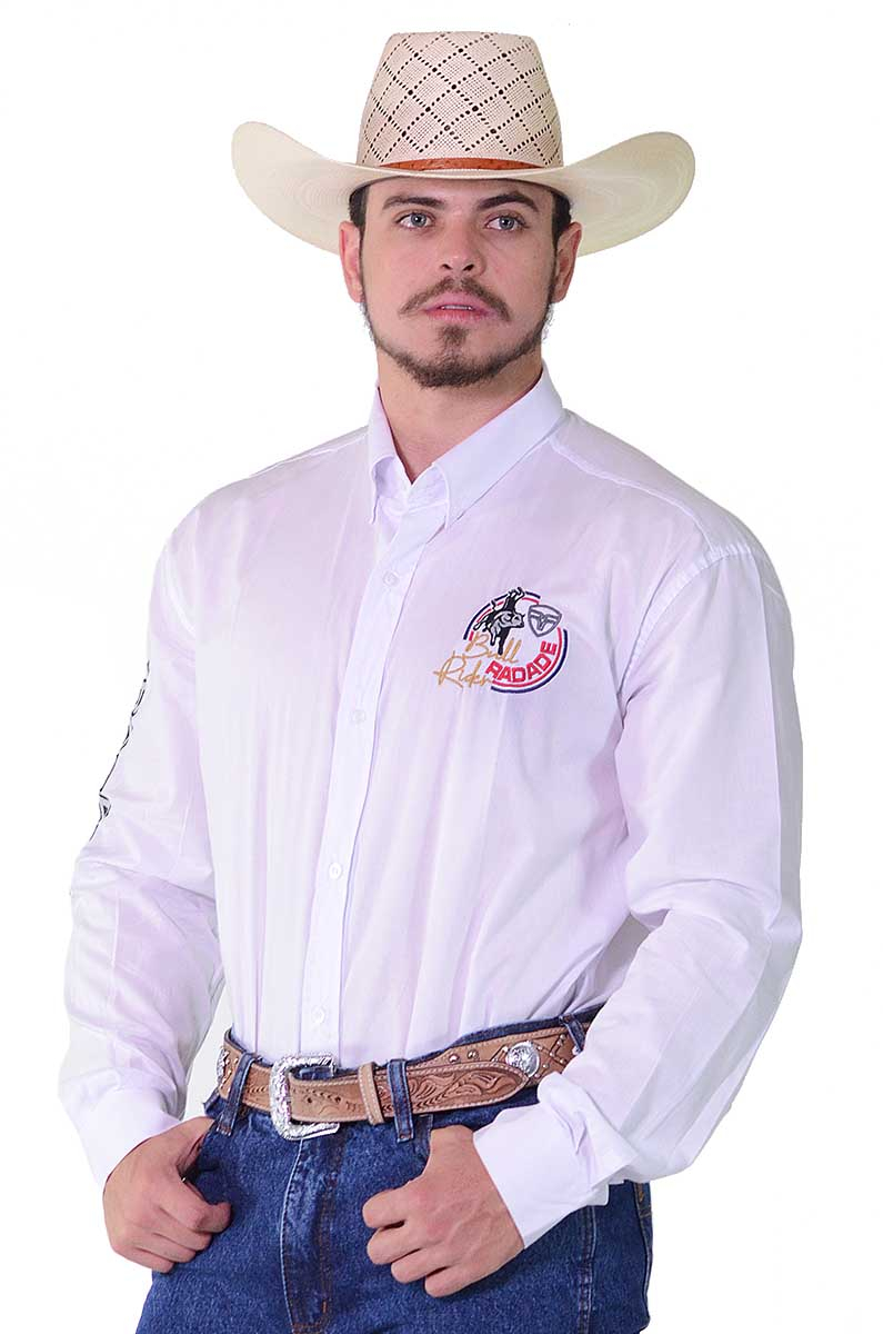 Camisa Radade Manga Longa Bordada MLB Branca - 1280