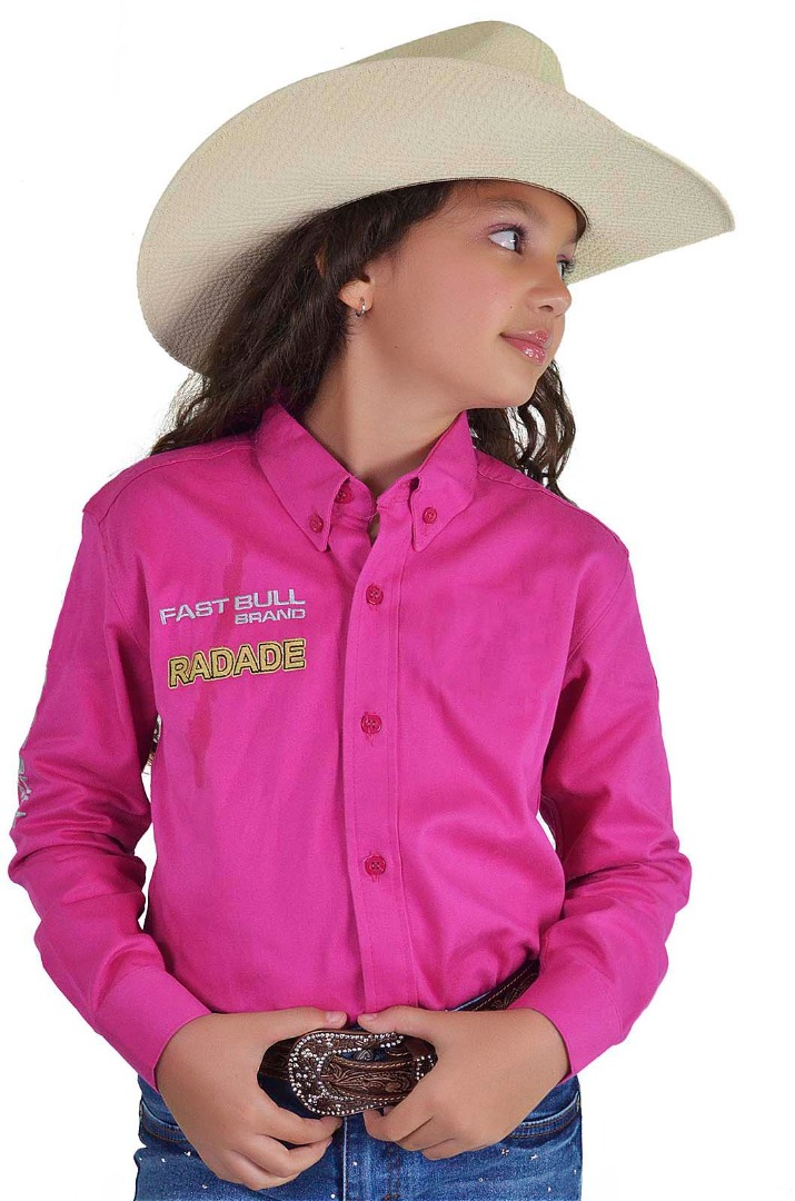 Camisa Radade Infantil Ele/Ela Manga Longa Bordada Brands Pinnk - 1412