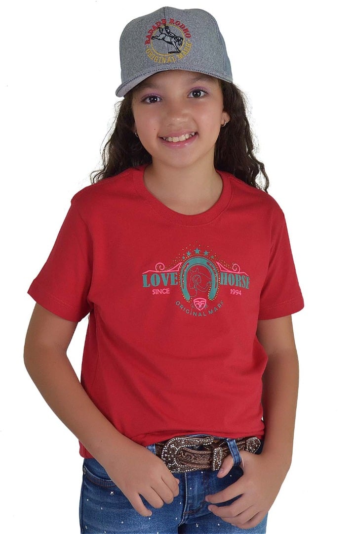 Camiseta Infantil Feminina Radade Silk Vermelha - 1631