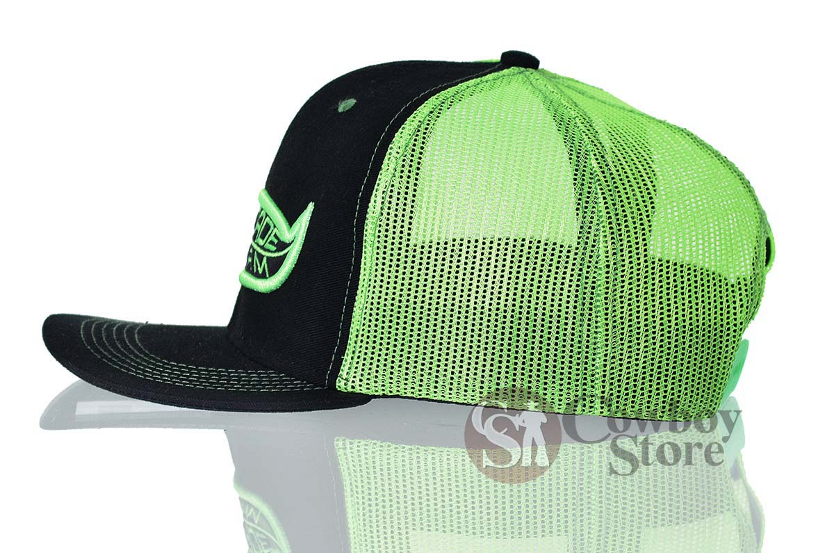 Boné Radade cor Preto com tela Verde  - 8137