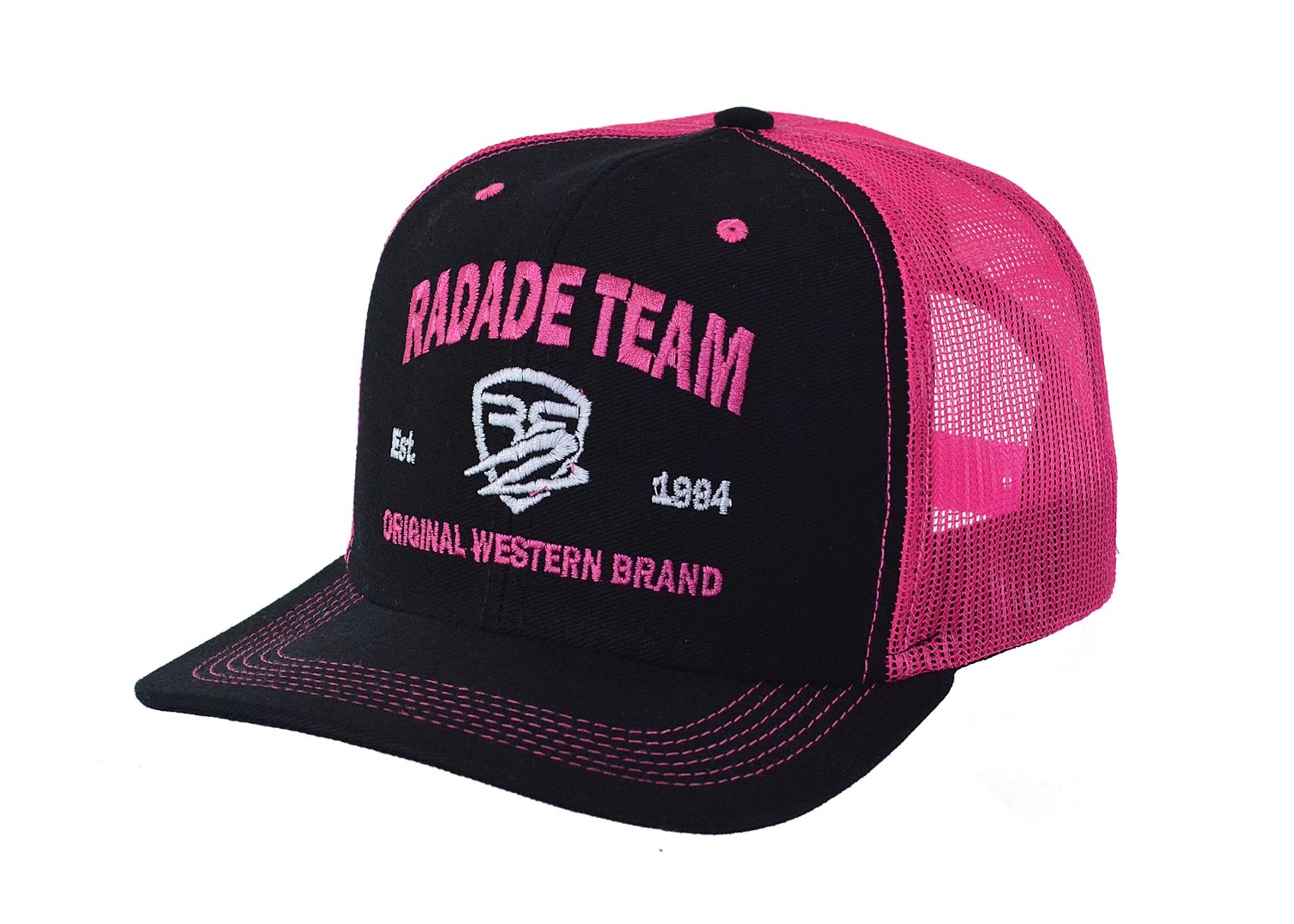 Boné Radade cor preto com lateral em tela bege - 8257