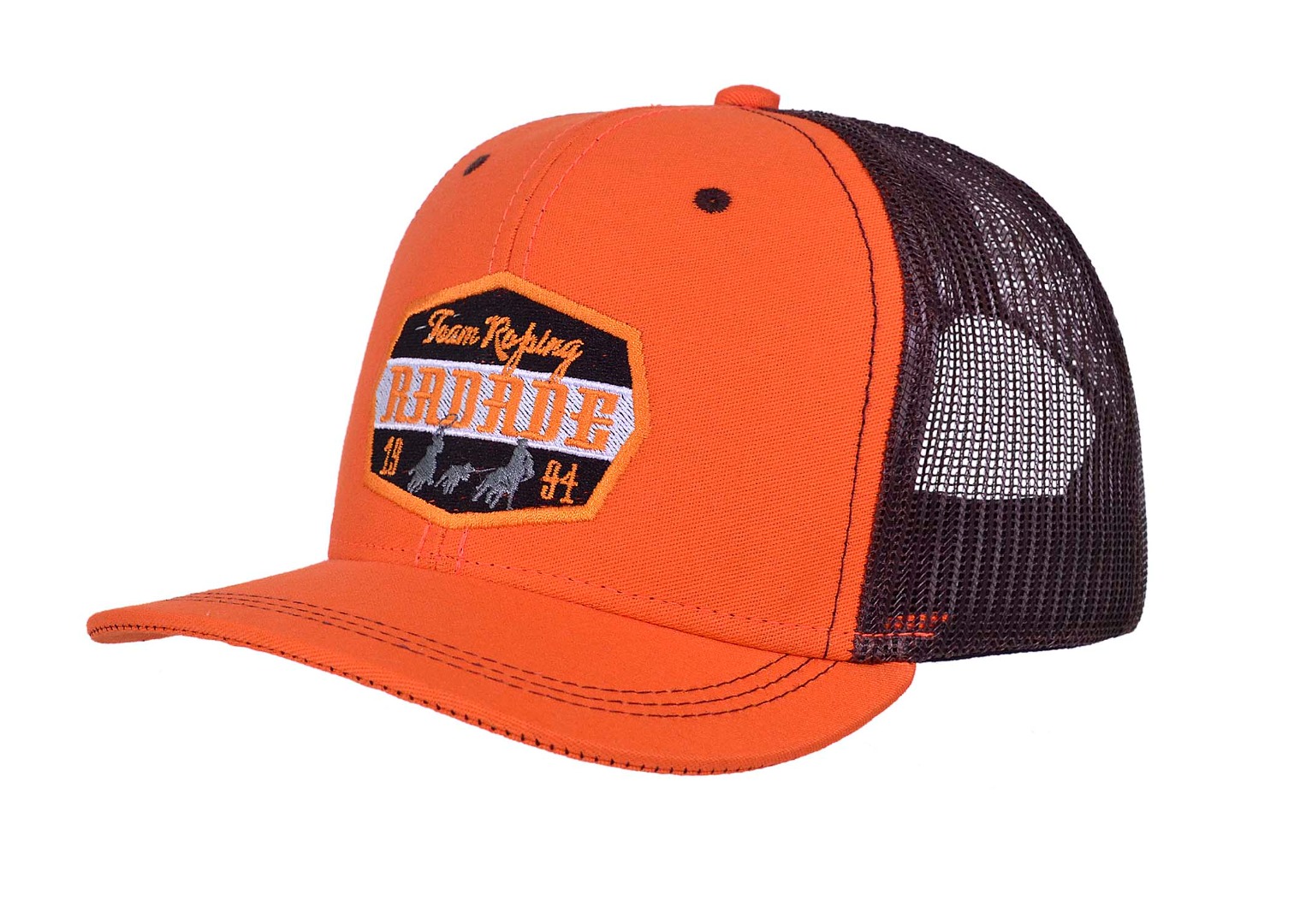 Boné Radade Infantil cor Laranja com lateral em Tela de Nylon Marron - 8269