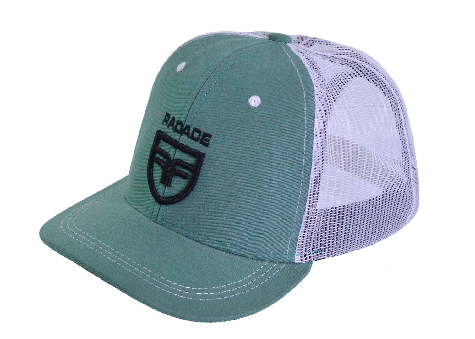 Boné Radade Infantil cor Verde  com lateral em Tela de Nylon Branco - 8273