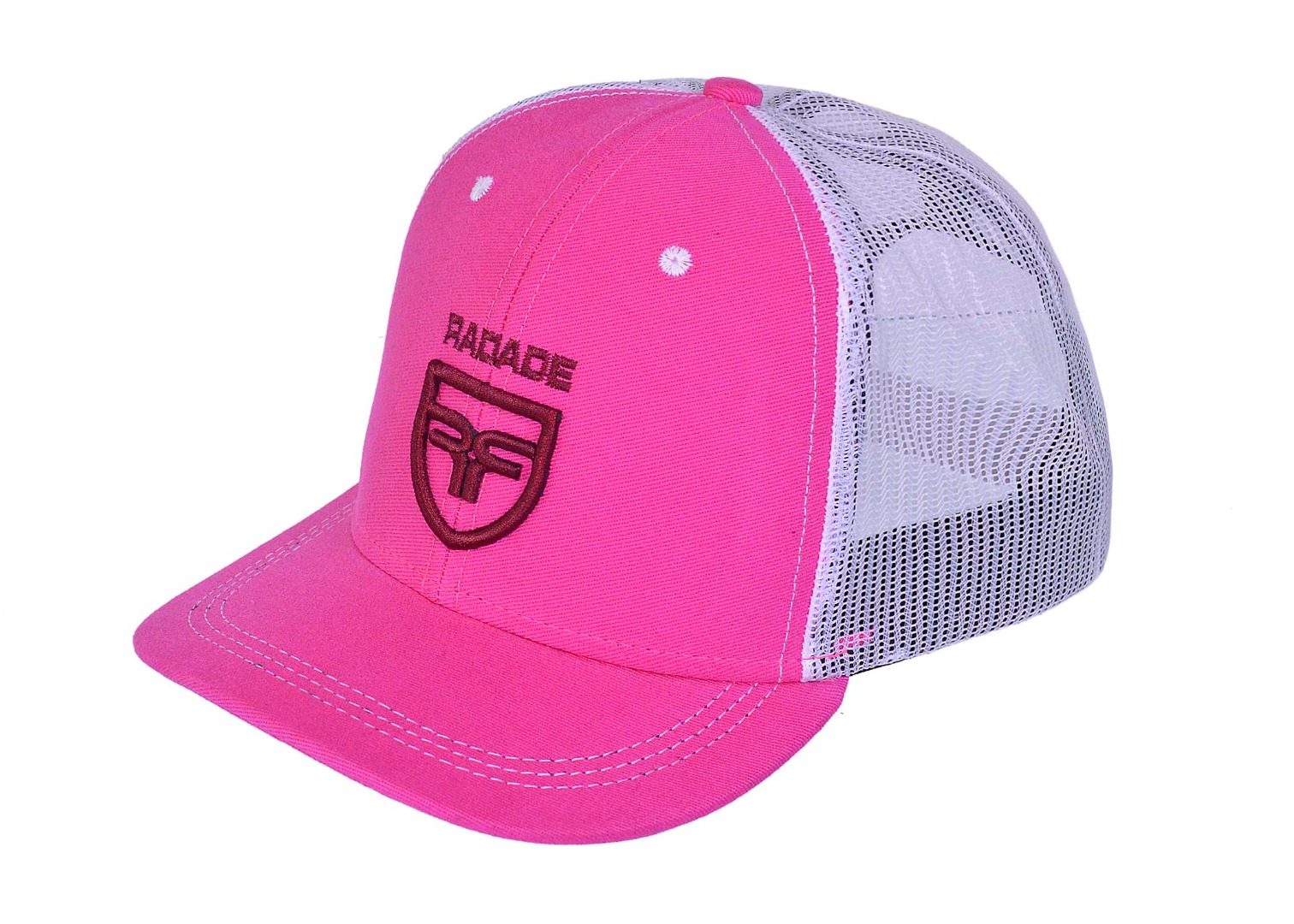 Boné Radade Infantil cor Rosa  com lateral em Tela de Nylon Branco - 8274