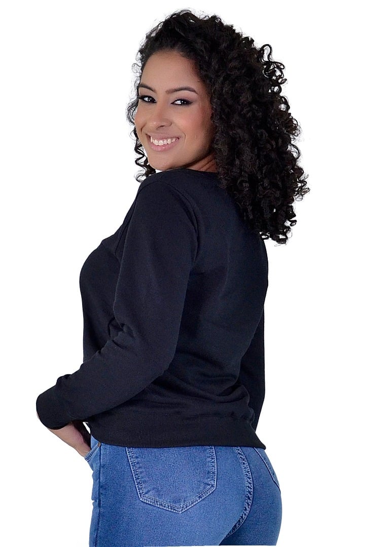 Moletom Feminino Radade cor Preto - 1526