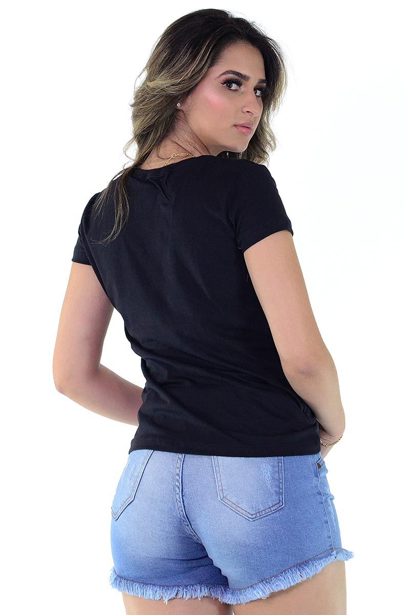 Baby Look Radade RAM Rodeo cor Preta - 1248