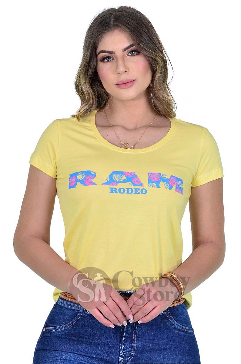 Baby Look RAM Rodeo cor Amarelo - 1345