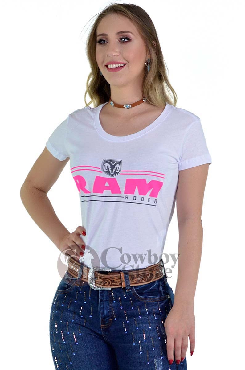 Baby Look RAM Rodeo cor Branca - 1437