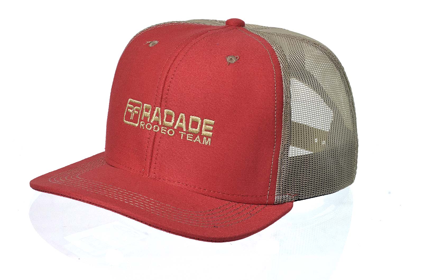 Boné Radade cor Vermelho com tela Bege - 8191
