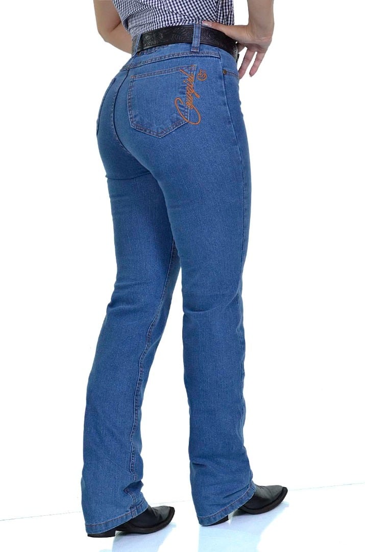 Calça Jeans Feminina Cowboy ST Cowgirl Delave