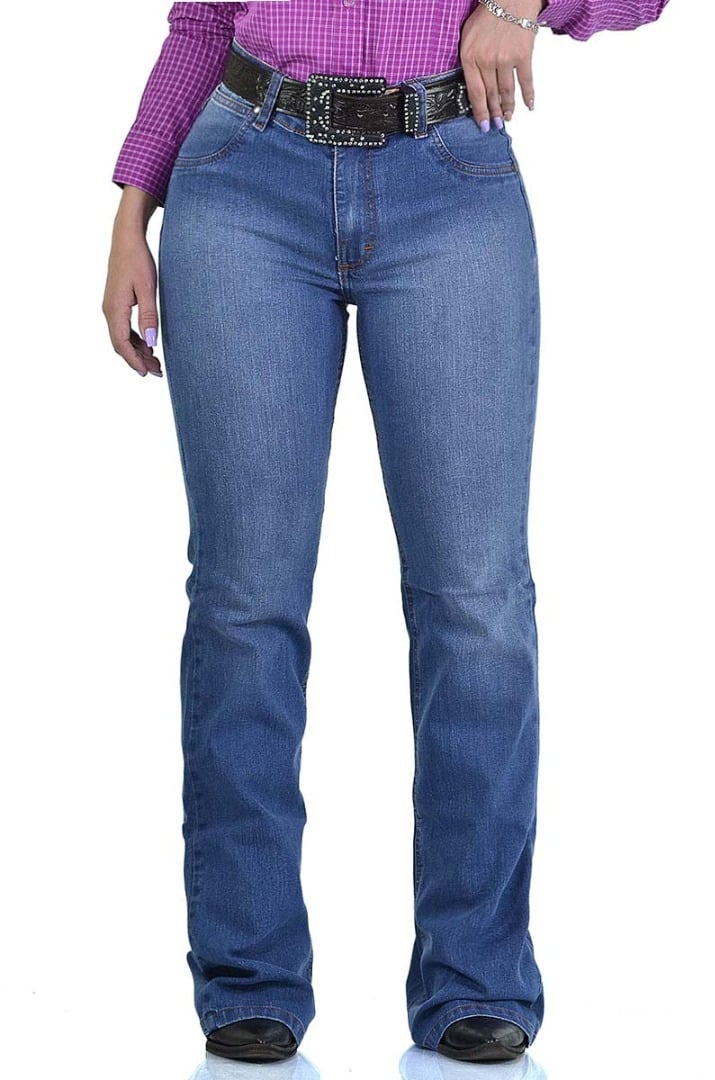 Calça Jeans Feminina Cowboy ST Flare Delave