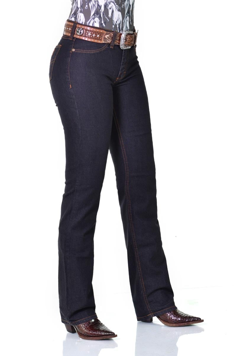 Calça Jeans Feminina Cowboy ST Lycra Preta