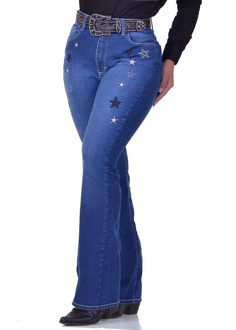Calça Jeans Feminina Radade CF Lycra Blue Stars
