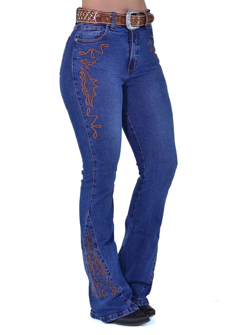 Calça Jeans Feminina Radade CF Lycra Bord Ocher Exclusive