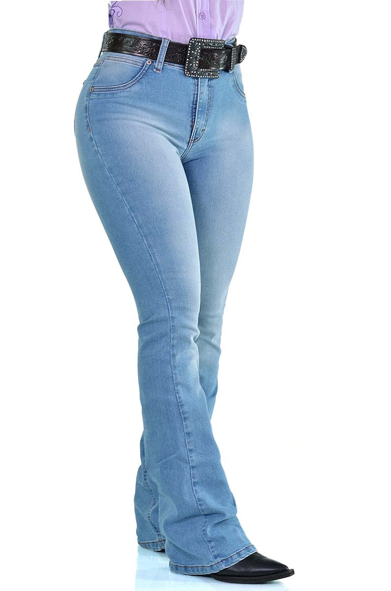 Calça Jeans Feminina Radade CF Lycra Flare Super Delave