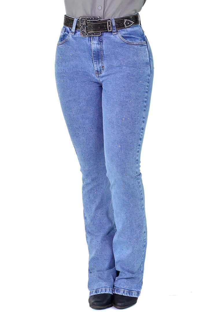 Calça Jeans Feminina Radade CF Lycra Gold Strass