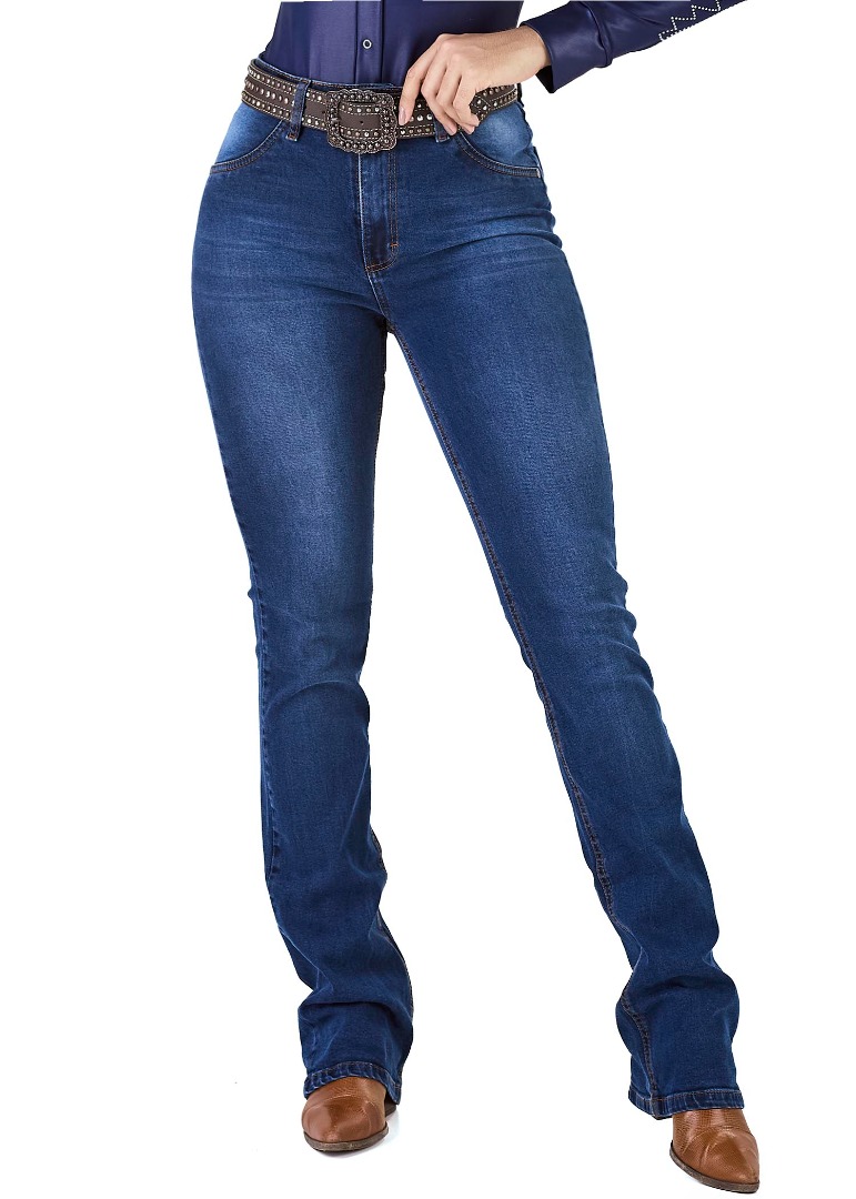 Calça Jeans Feminina Radade Lycra High Blue