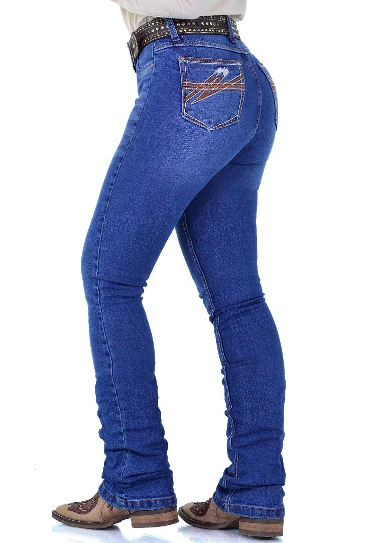 Calça Jeans Feminina Radade Lycra R Bord Gold