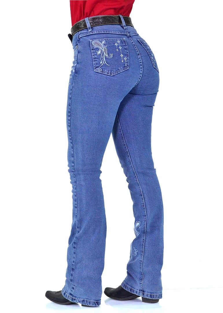 Calça Jeans Radade Lycra Bordada Glass