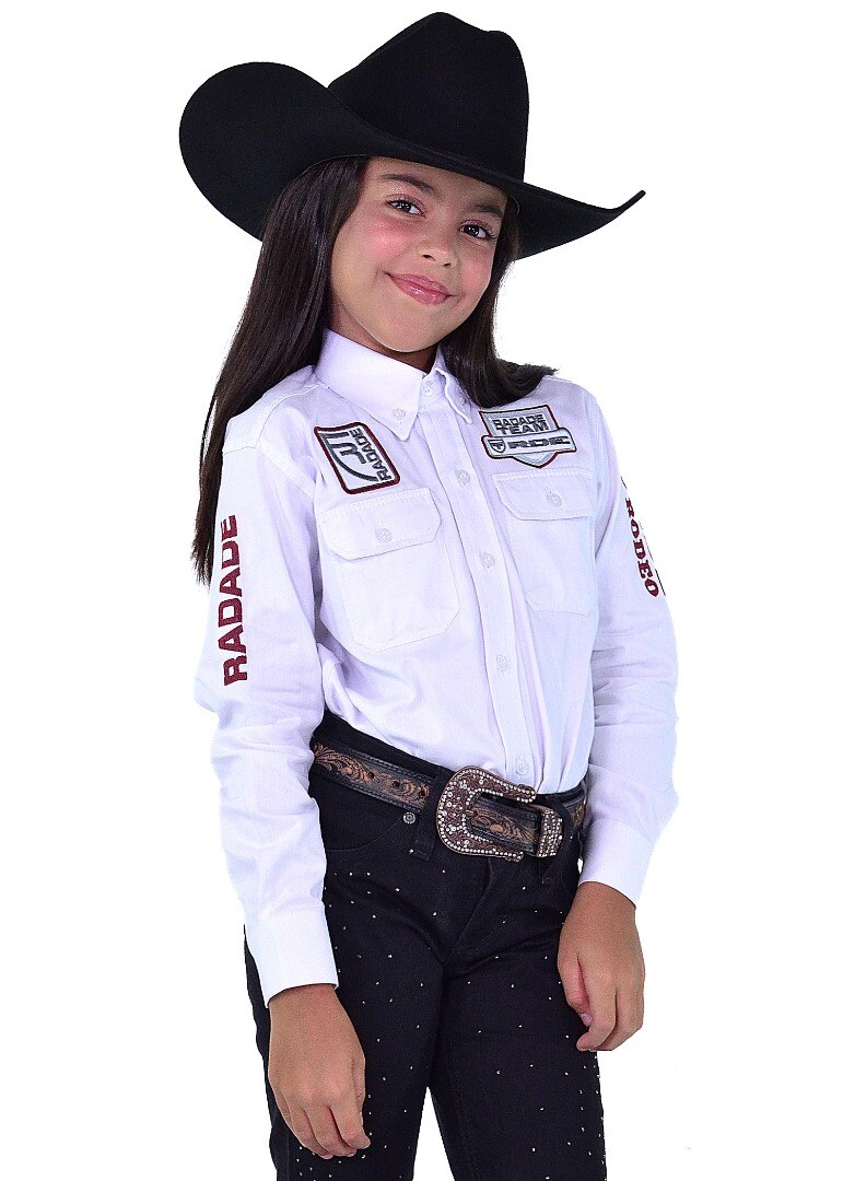 Camisa Infantil Radade Ele/Ela Bordada BRUT cor Branco - 2103