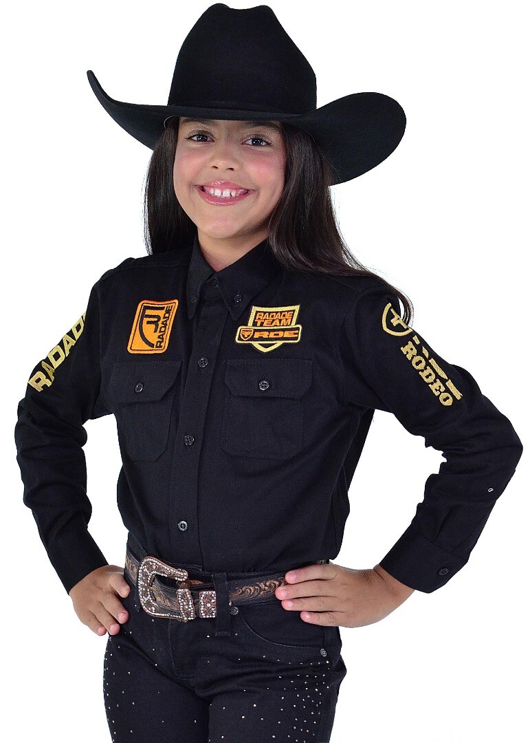 Camisa Infantil Radade Ele/Ela Bordada BRUT cor Preto - 2102