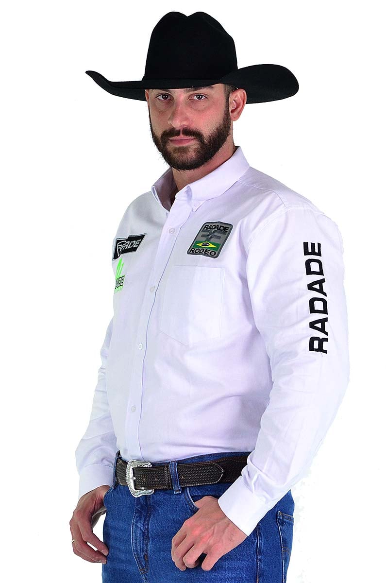 Camisa Manga Longa Bordada RDE Rodeo cor Branca - 1376