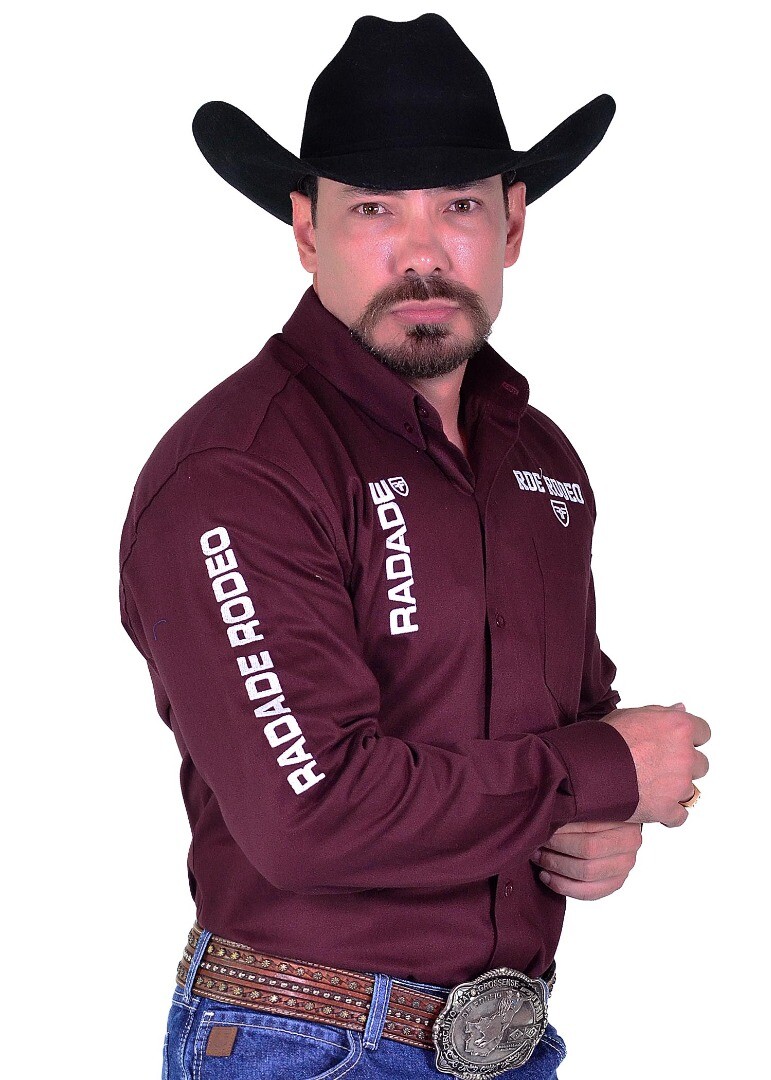 Camisa Manga Longa Bordada RDE Rodeo cor Vinho - 2077