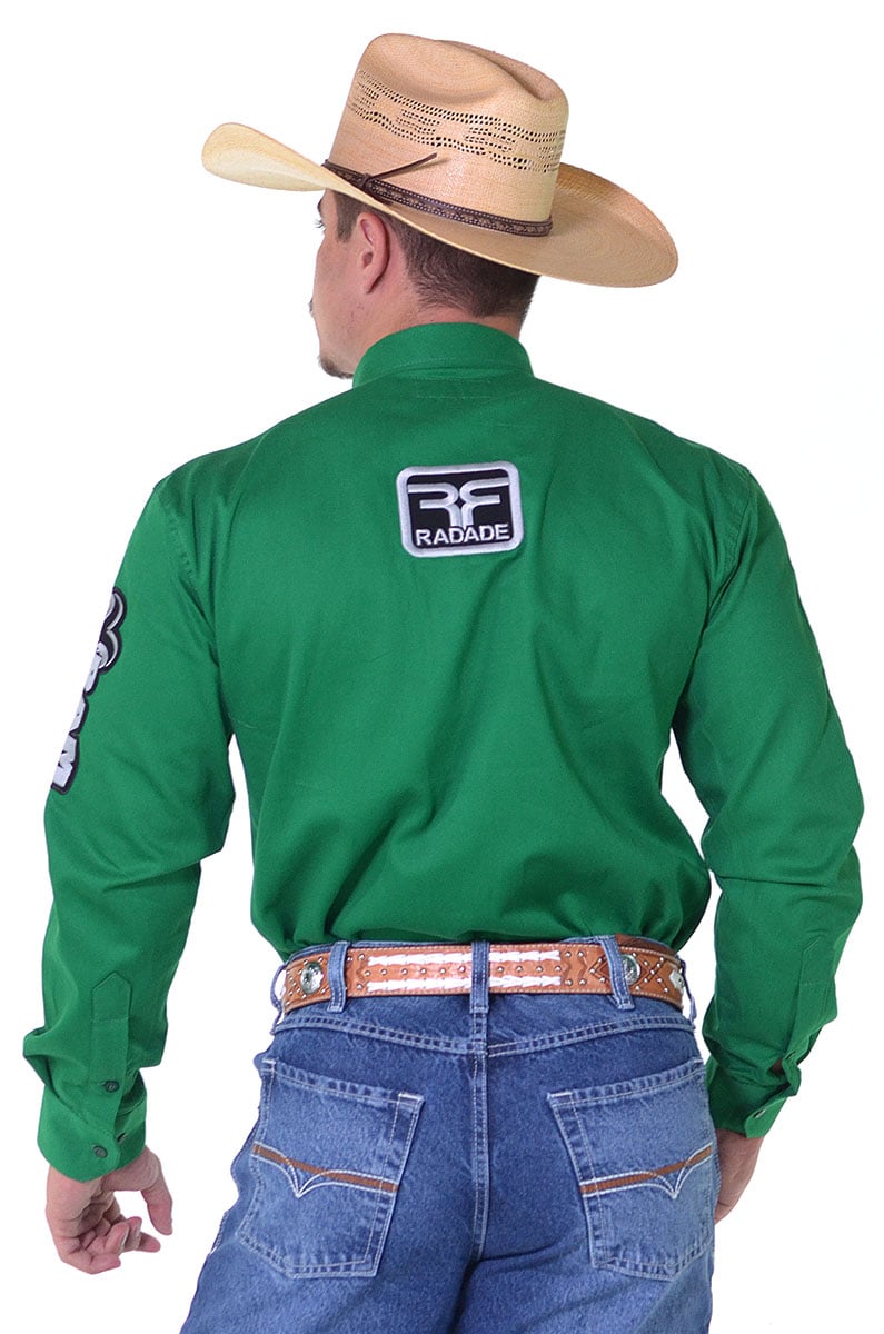 Camisa Manga Longa Bordada Rodeo RAM Radade cor Verde - 1214