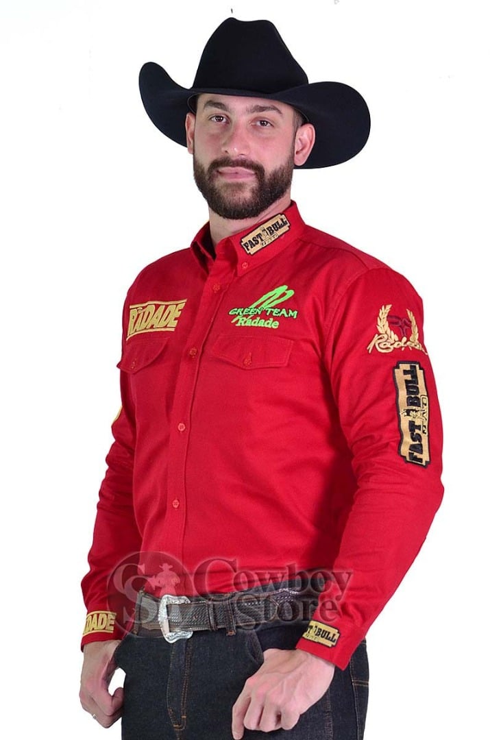 Camisa Masculina Radade ML Green Team - Vermelha - 0590