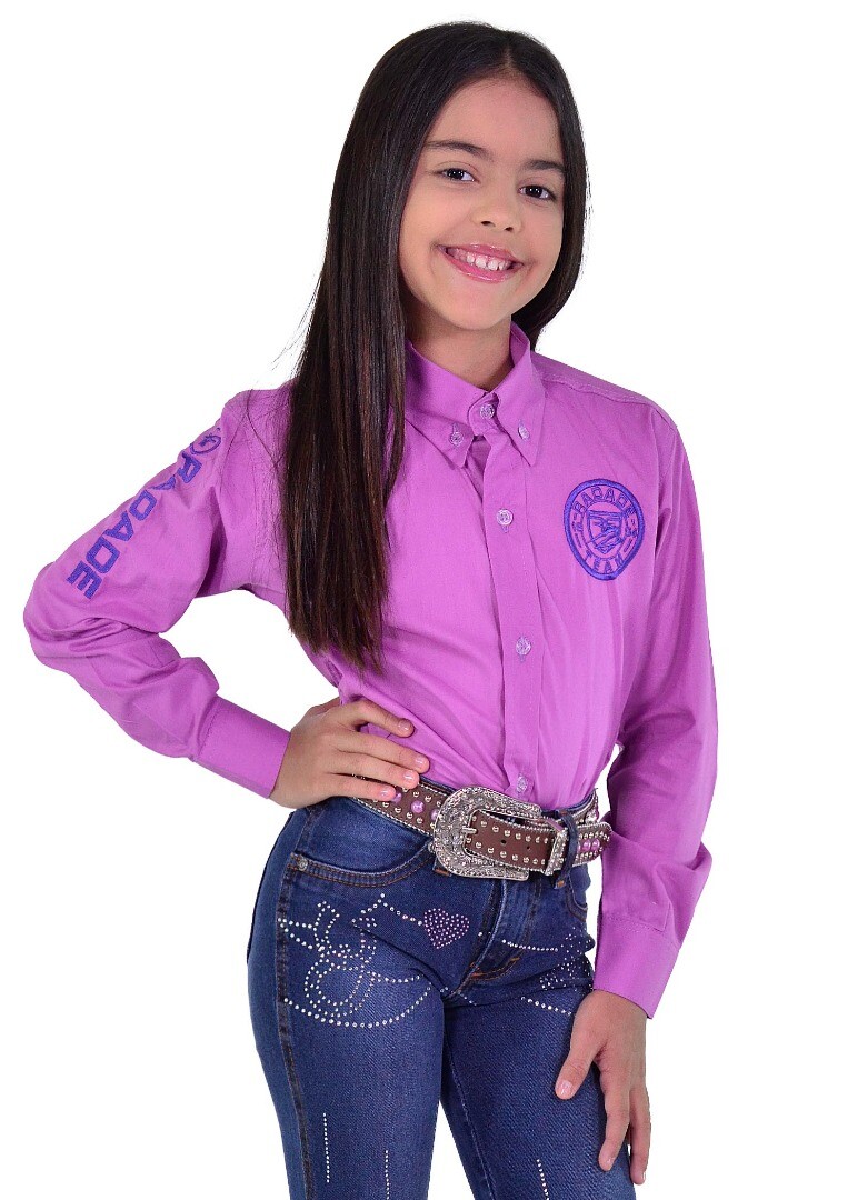 Camisa Radade Infantil EleEla Manga Longa RDE Light Lilas - 1954