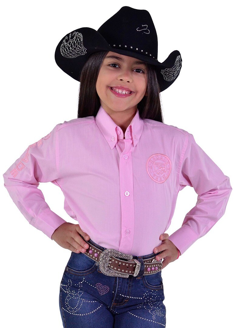 Camisa Radade Infantil EleEla Manga Longa RDE Light Rosa - 1955