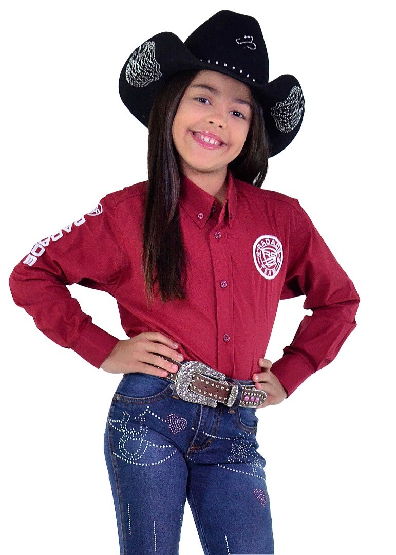 Camisa Radade Infantil EleEla Manga Longa RDE Light Vinho - 1953