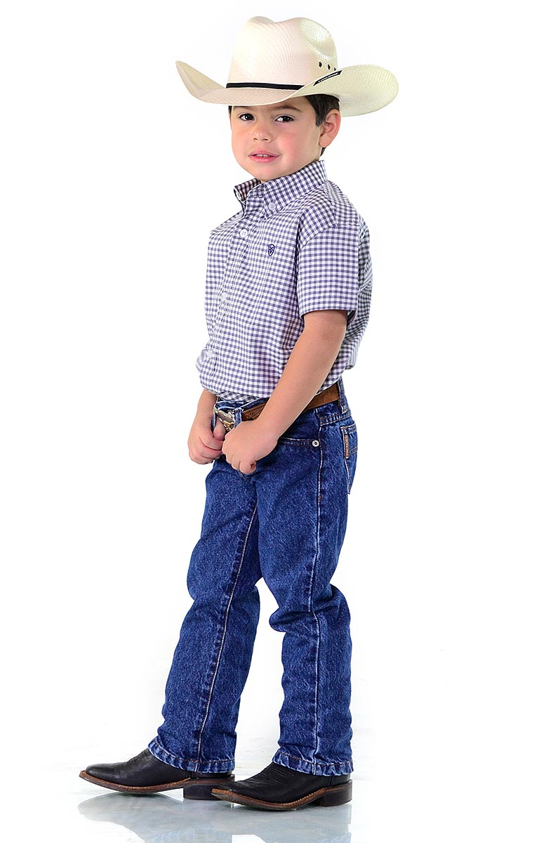 Camisa Radade Infantil Manga Curta Xadrez Fifty Cinza - 1268
