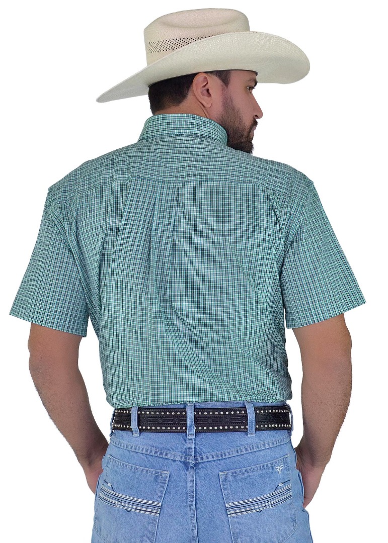 Camisa Radade Manga Curta Xadrez Fifty cor Verde - 1874
