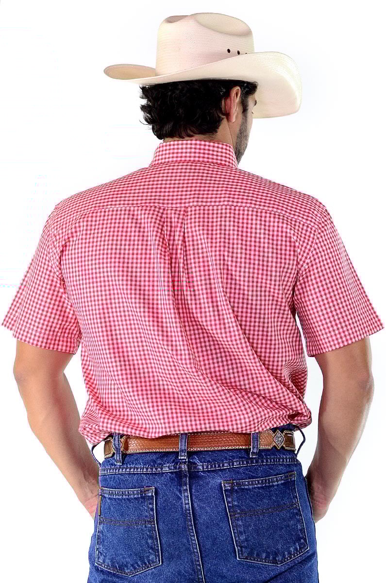 Camisa Radade Manga Curta Xadrez Fifty Vermelha - 1254