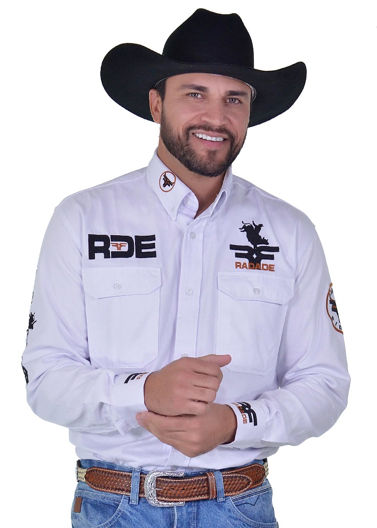Camisa Radade Manga Longa Bordada RIDERS Branca - 1764