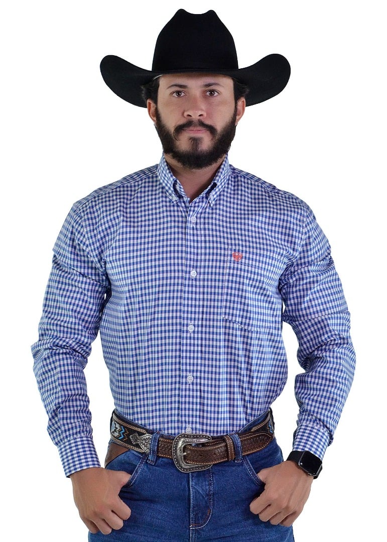 Camisa Radade Manga Longa Xadrez Fifty Azul - 1787