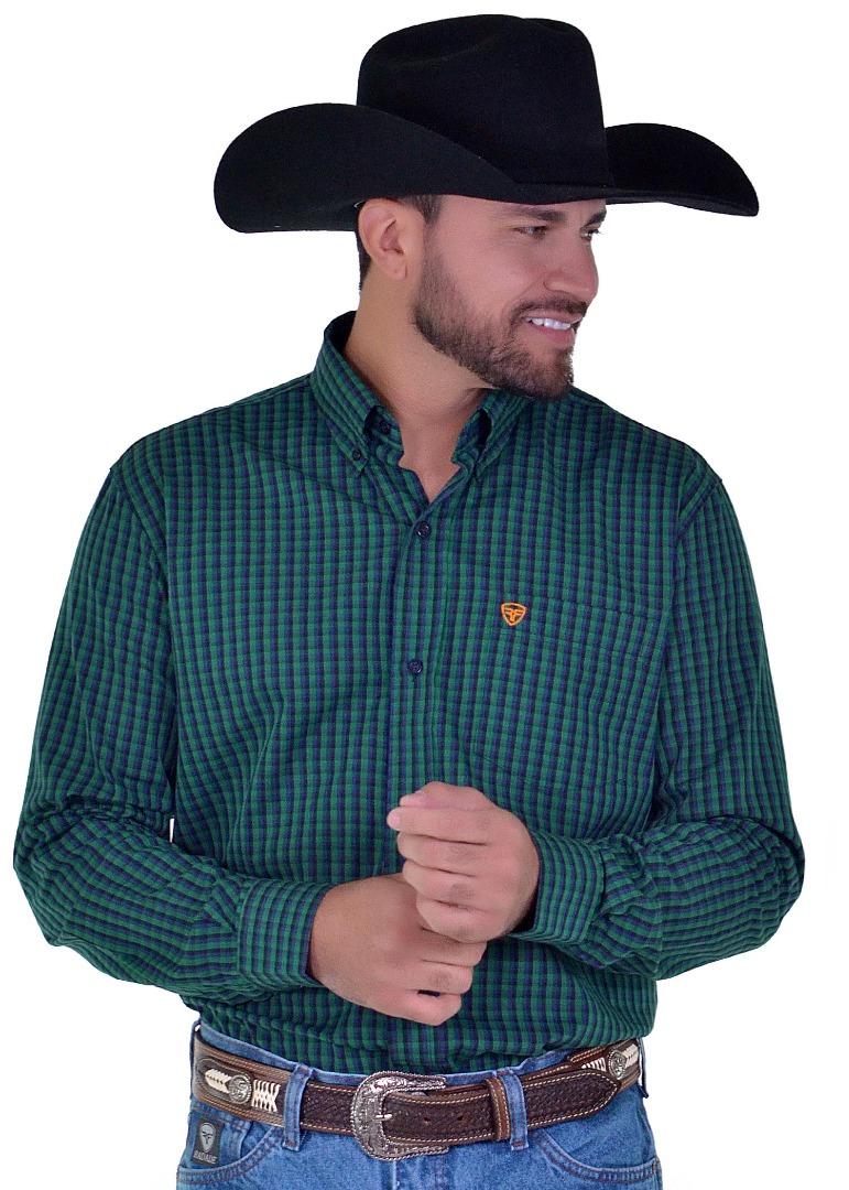 Camisa Radade Manga Longa Xadrez Fifty Verde - 1699