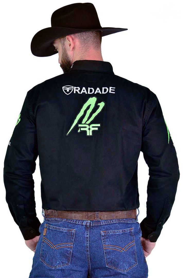 Camisa Radade RDE Champion Sarja Manga Longa Bordada Preto - 1150