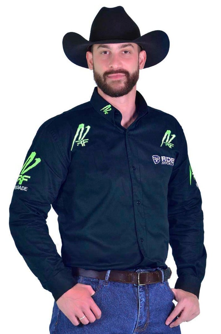 Camisa Radade RDE Champion Sarja Manga Longa Bordada Marinho - 1782