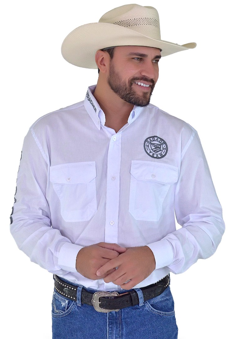 Camisa Radade RDE LIGHT Manga Longa Bordada cor Branca - 1873