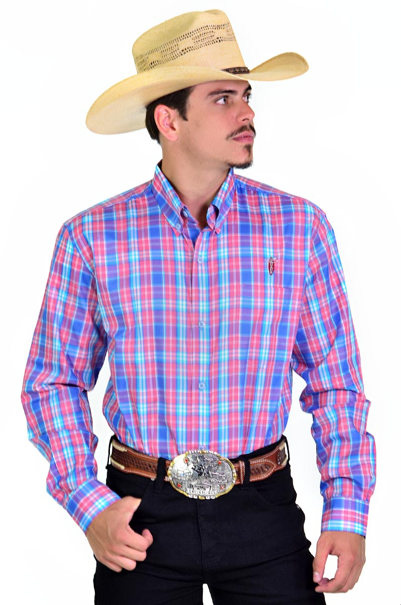 Camisa Radade Xadrez Manga Longa XN Azul e Vermelho - 0929