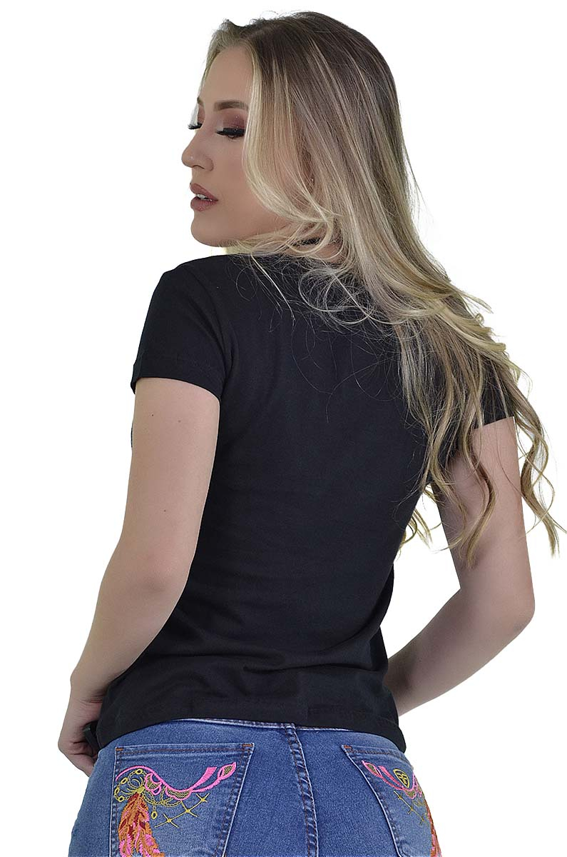 Camiseta Baby Look Radade cor Preto - 1492