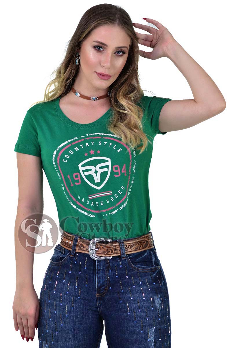 Camiseta Baby Look Radade cor Verde - 1401