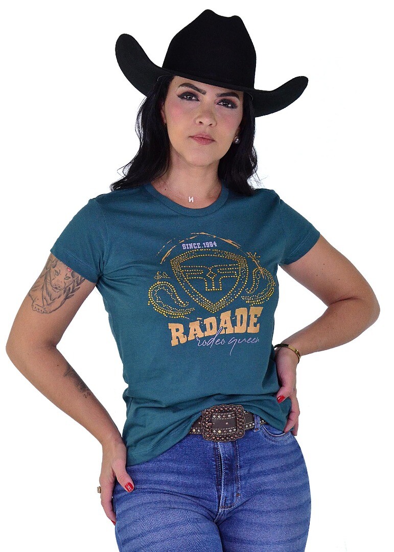 Camiseta Baby Look Radade cor Verde - 2094