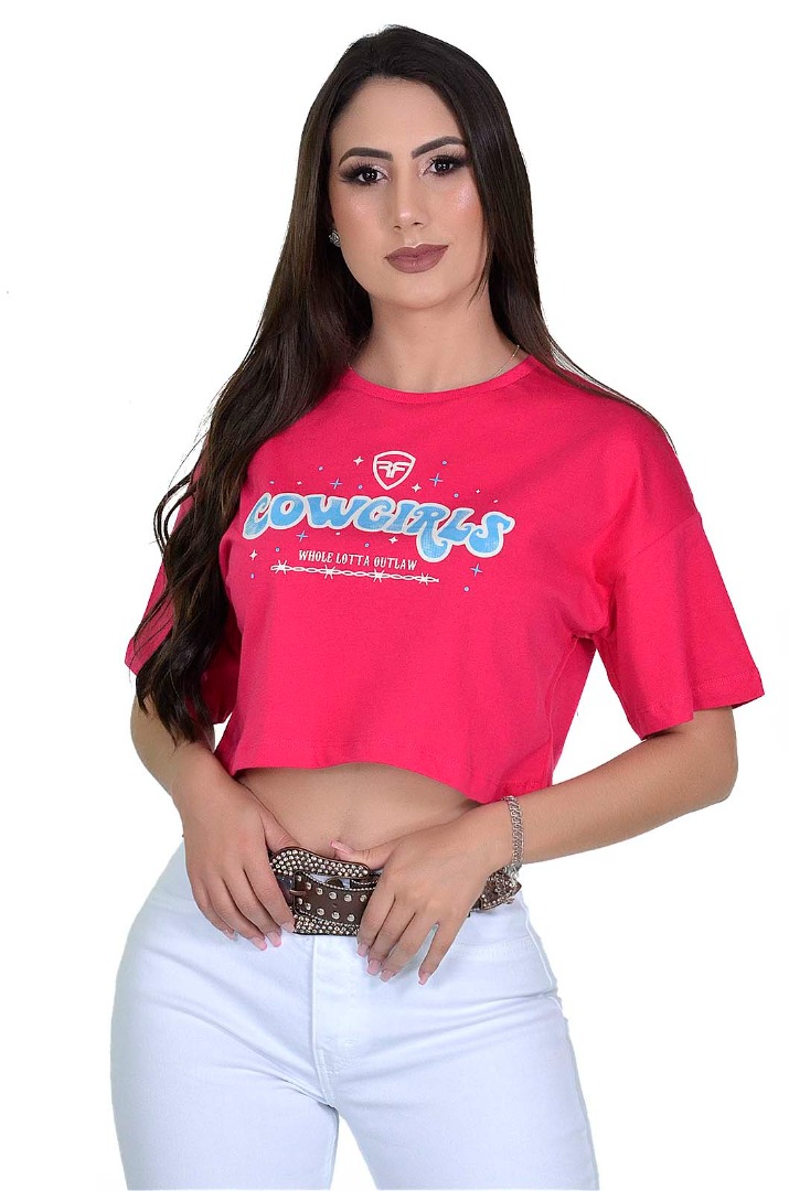 Camiseta Cropped Radade RDE Pink - 1638